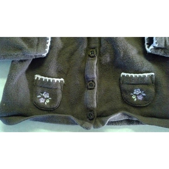 Girl's Size 9 M Months 3 Piece Carter's Outfit Brown Cardigan, Pink Top & Pants - Picture 8 of 10